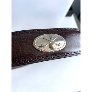 Brown Leather Golf Belt